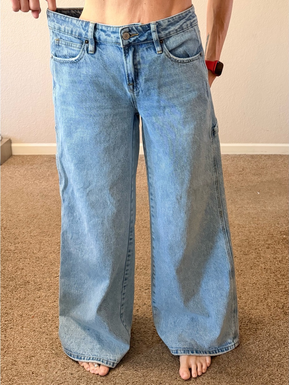 RSQ Light Blue Wide-Leg Jeans